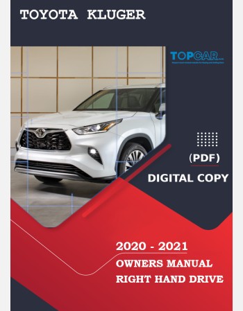 toyota kluger 2020-2021 owners manual rhd
